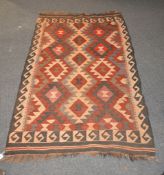 Four similar Kilim style rugs, various sizes