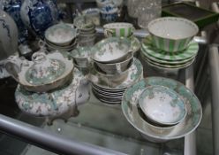 An English porcelain Rococo Revival part tea-service;