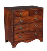 A George III mahogany chest of drawers, circa 1780, 97cm high, 96cm wide