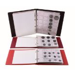 Rome and later world coins, silver and base, a small quantity in three coin folders. Varied state (