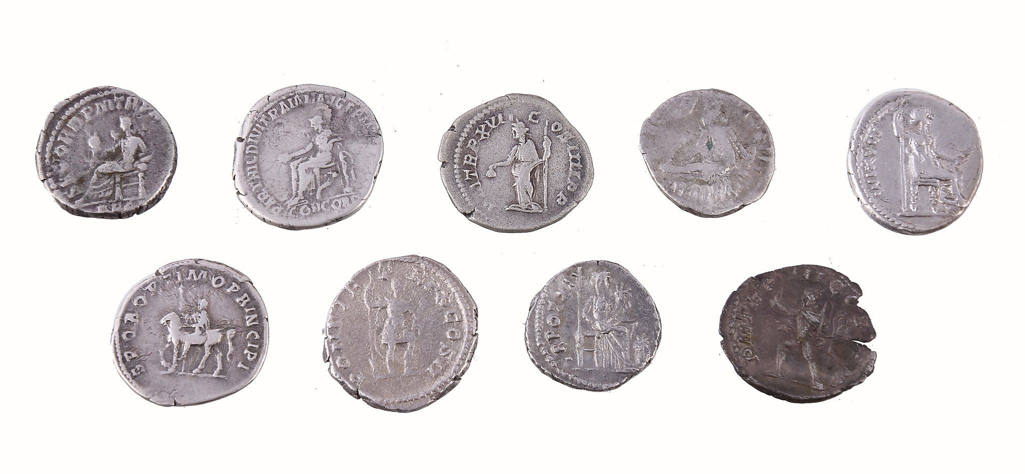 Rome, Empire, Tiberius to Antonius Pius, silver Denarii (9). Fine, some better (9) - Image 2 of 2