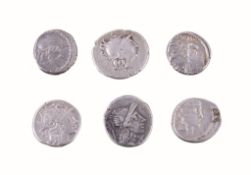 Rome, Republic, Denarii (6), Pinarius Nata 149 BC, helmeted head of Roma right, X behind, rev. biga