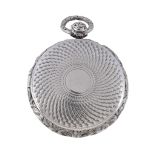A George IV silver watch case style vinaigrette by Ledsam, Vale & Wheeler, Birmingham 1826, the