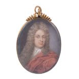 Manner of Benjamin Arland (circa 1710) Portrait of a gentleman in a light brown wig and wearing a