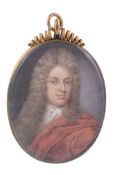 Manner of Benjamin Arland (circa 1710) Portrait of a gentleman in a light brown wig and wearing a