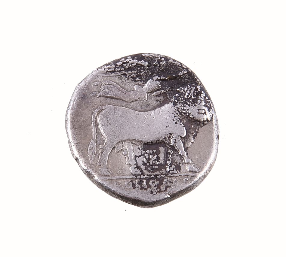 Ancient Greek coinage, Italy, Campania, Neapolis, silver Didrachm, circa 4th century BC, head of - Image 2 of 2