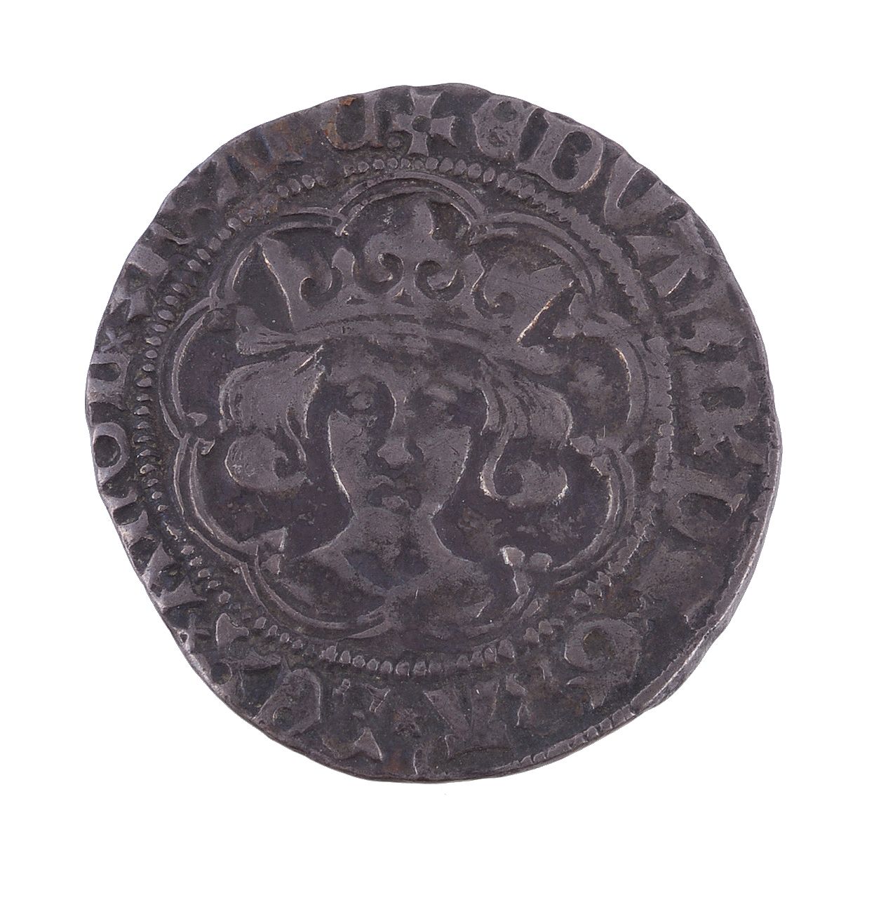 Edward IV, second reign (1471-1483), Groat, London, i.m. pierced cross (S. 2098). Good fine - Image 2 of 2