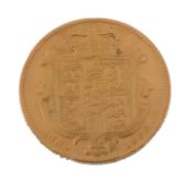 William IV, Sovereign 1832 (S. 3829B). Fine, ex mount, solder marks to rim