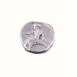 Ancient Greek coinage, Italy, Calabria, Tarentum (Taras), silver Didrachm, 3rd century BC, horseman