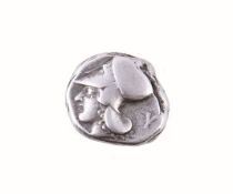 Ancient Greek coinage, Corinth, silver Stater, circa 4th century BC, Pegasos left, lambda below,