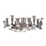 A collection of silver items, to include: an Irish Britannia standard cup by Royal Irish Silver