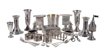 A collection of silver items, to include: an Irish Britannia standard cup by Royal Irish Silver