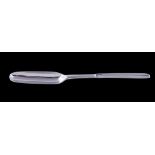 A George II silver marrow scoop, maker's mark D, London 1740, 20.5cm (8in) long, 44g (1.4 oz)