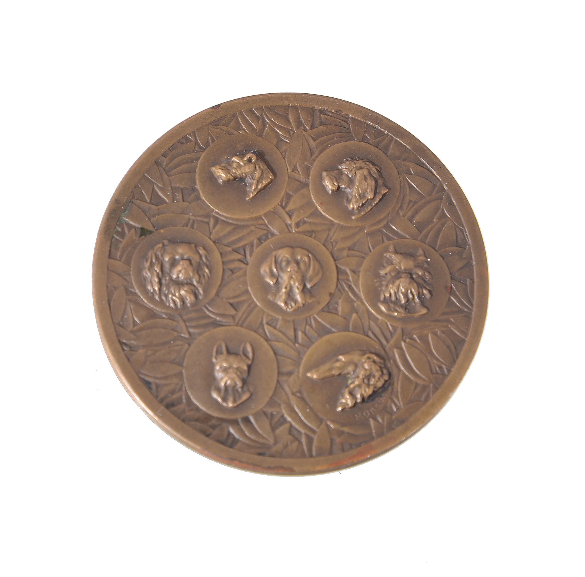 France, Exhibition Canine De Beaulieu S/Mer 1930, two bronze circular medals, sculpted by P. Dreux, - Image 2 of 2