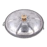 A matched George IV silver circular vegetable dish and cover, the dish Britannia standard, maker's