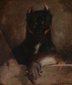 J. H. Cobley (19th century) - Manchester Terrier and rat Oil on board Signed, inscribed and