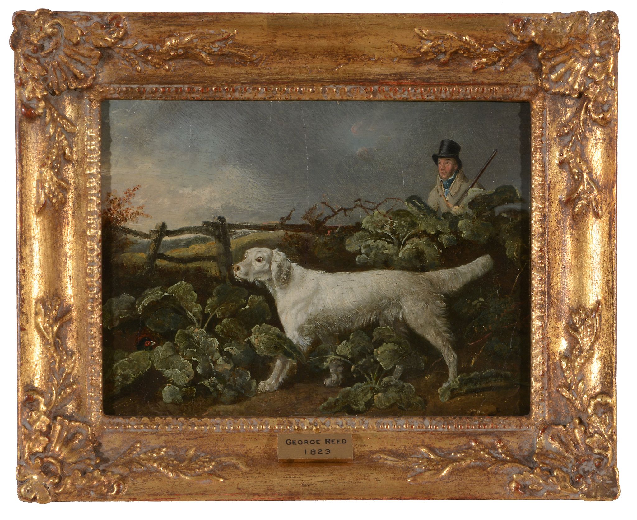 British School (19th century) - Huntsman and his dog Oil on panel 14.5 x 20cm (6 1/8 x 7 7/8in.) - Image 2 of 3