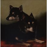G. W. Milton of Bath (19th century) - Two Manchester Terriers Oil on board Signed and dated 1855,