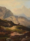 Thomas Whittle the Younger (British fl. 1856-1897) - Mountain landscape Oil on canvas Signed and