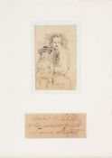 Sir David Wilkie (Scottish 1785-1841) - Study of father and son Pen and black ink Signed and