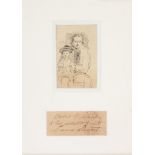 Sir David Wilkie (Scottish 1785-1841) - Study of father and son Pen and black ink Signed and