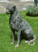 A bronze alloy garden model of a cheetah, circa 2000 A bronze alloy garden model of a cheetah, circa