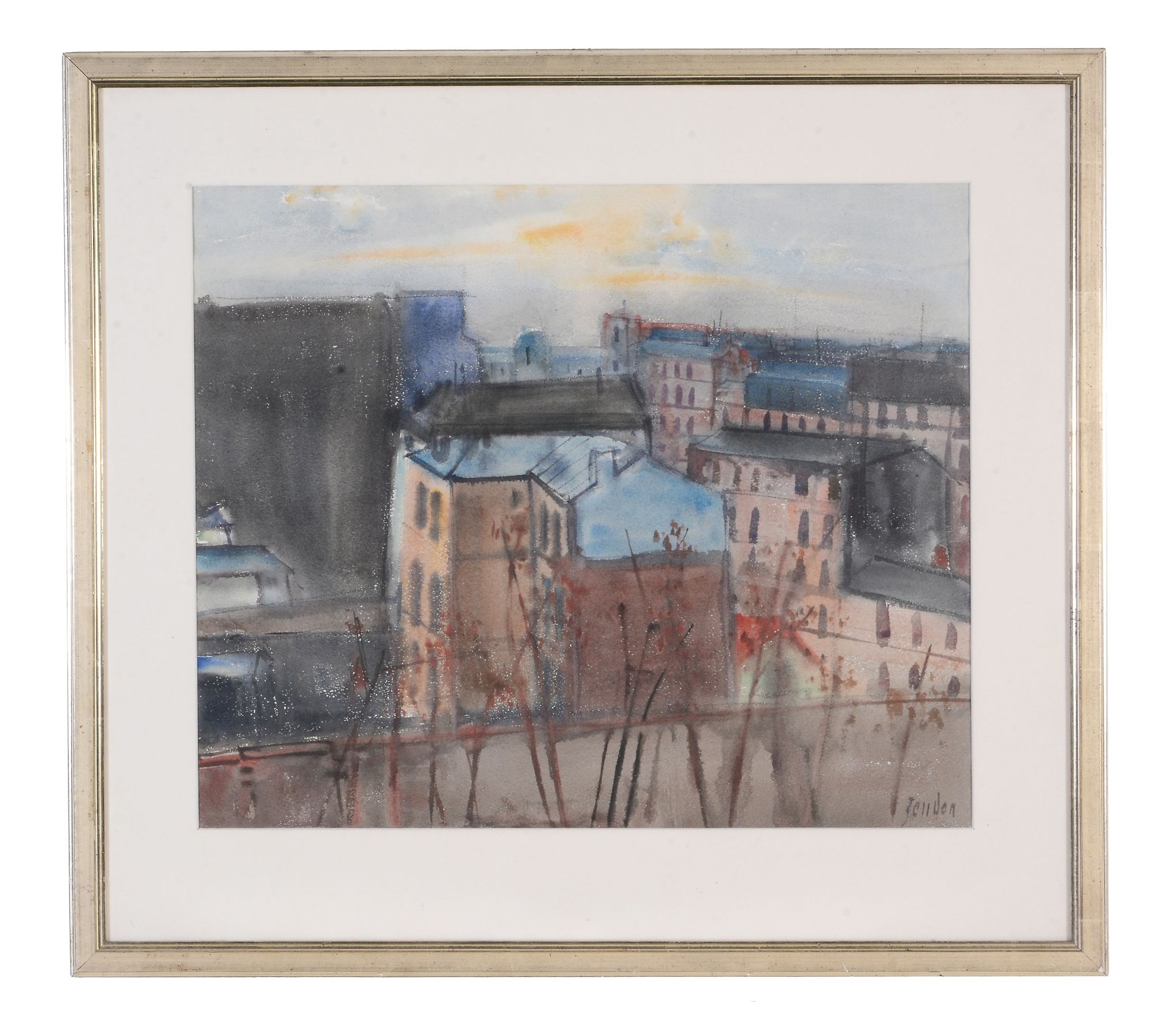 Rudolf Zender (Swiss 1901-1998) - View of Paris Watercolour Signed, lower right 44.5 x 53cm (17 1/ - Image 2 of 2