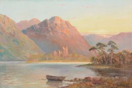 Francis E. Jamieson (British 1895-1950) - A view across a Loch Oil on canvas Signed, lower right