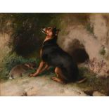 Follower of Sir Edwin Henry Landseer Anxious moments Oil on canvas 56 x 72.5cm Follower of Sir Edwin