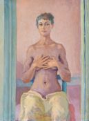 Xavier Blanch Pla (Spanish 1918-1999) - Young woman seated Oil on canvas Signed, lower centre 81 x