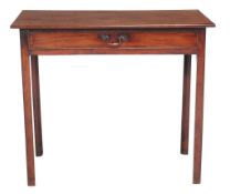 A George III mahogany side table, circa 1770, 71cm high, 83.5cm wide, 44 cm deep