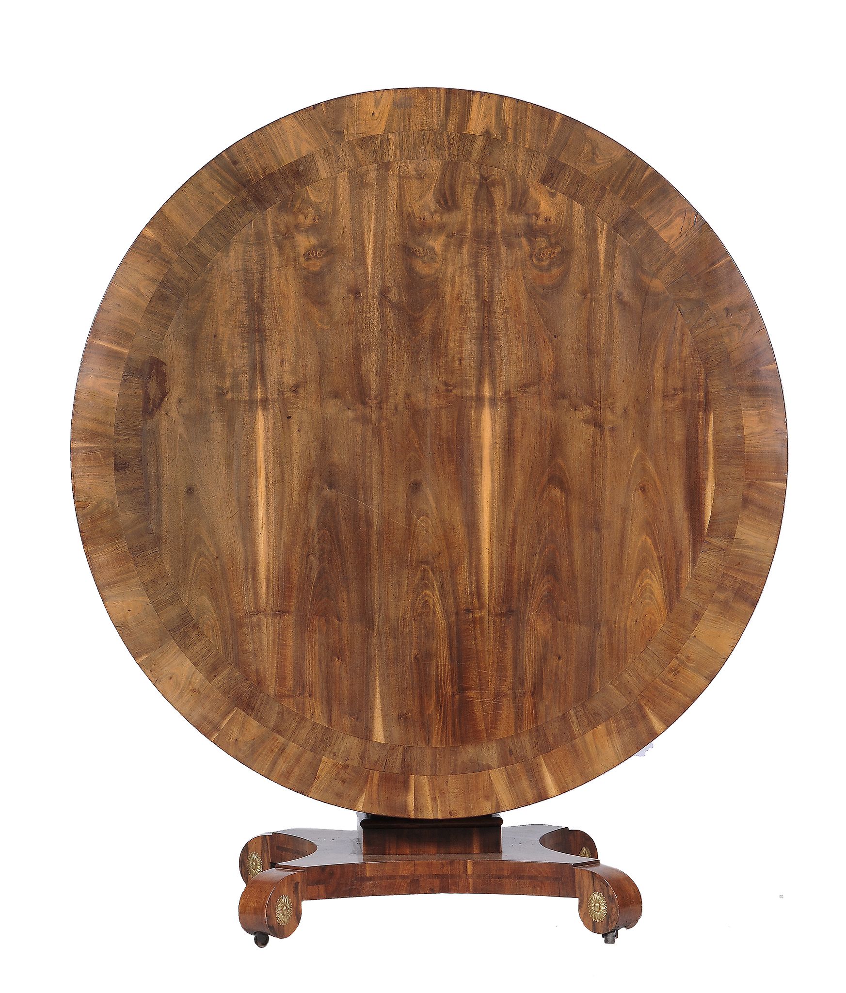 Ω A Victorian goncalo alves centre table , circa 1860, the circular top with mahogany and rosewood - Image 2 of 2