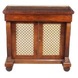 Ω A Regency rosewood side cabinet , circa 1820, with blind frieze drawer, 93cm high, 99cm wide, 45cm