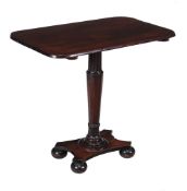 A George IV carved mahogany tripod table , circa 1825, possibly Colonial, 74cm high, 82cm wide,