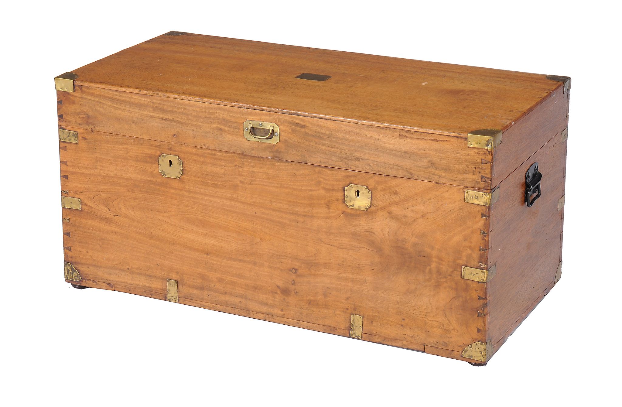A camphor and gilt brass mounted chest , second half 19th century, probably Colonial, 52cm high - Image 2 of 2