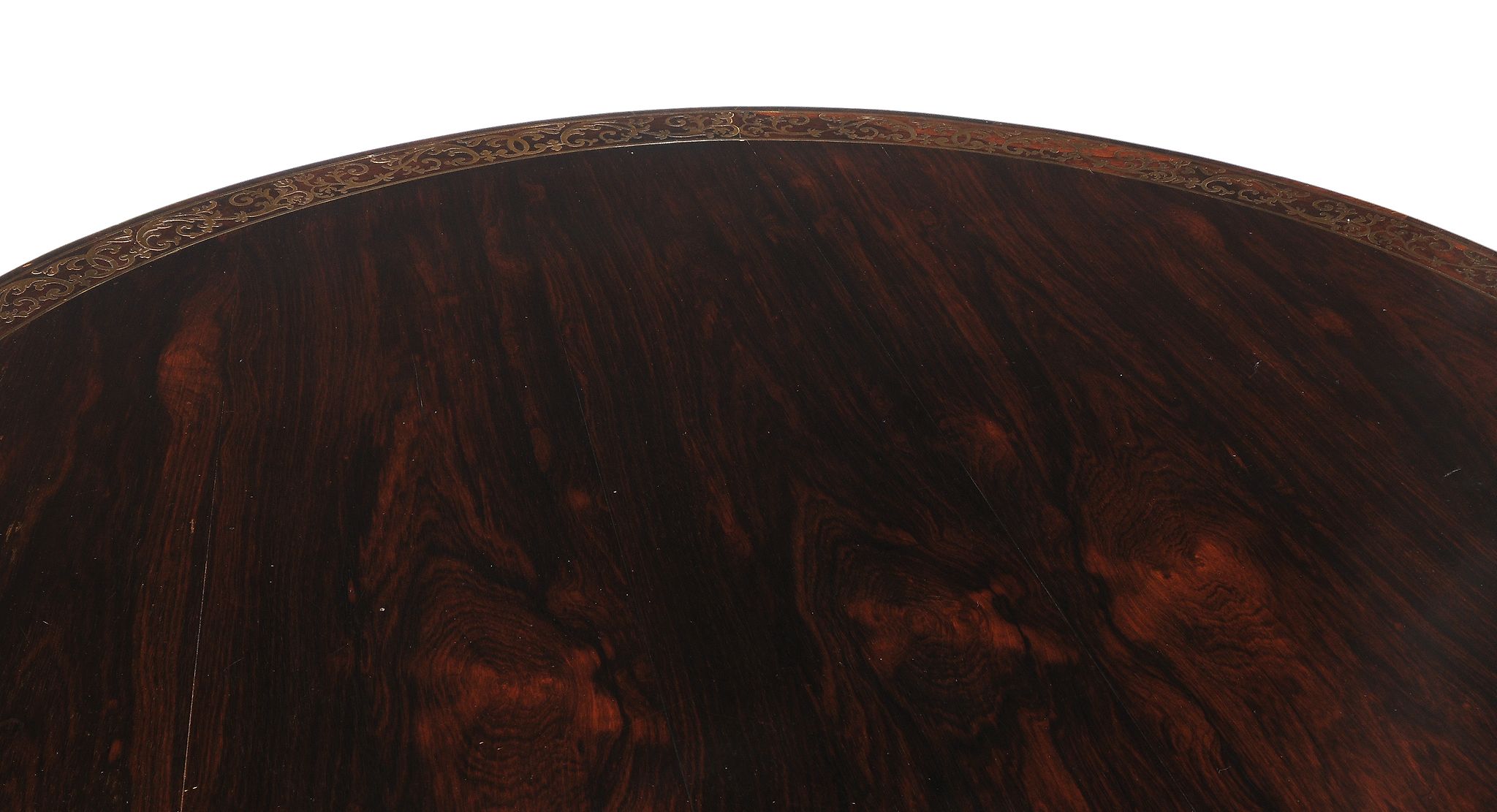 Ω A Regency rosewood and brass marquetry circular centre table , circa 1815, in the manner of - Image 3 of 4