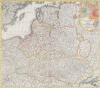 Seutter (Matthias) PoloniÃ¦ Regnum ut et Magni Ducatus LithuaniÃ¦ , engraved map with hand-