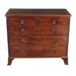 A Regency mahogany chest of drawers, circa 1820, attributed to Gillows, with crossbanded and string