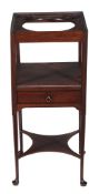 A George III mahogany gentleman's washstand, late 18th century, in the manner of Gillows, 76cm high,