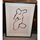 Kitty Blandy (20th/21st century) Nude Etching Signed in pencil and dated 1995 Plate: 65.5 x 45cm. (