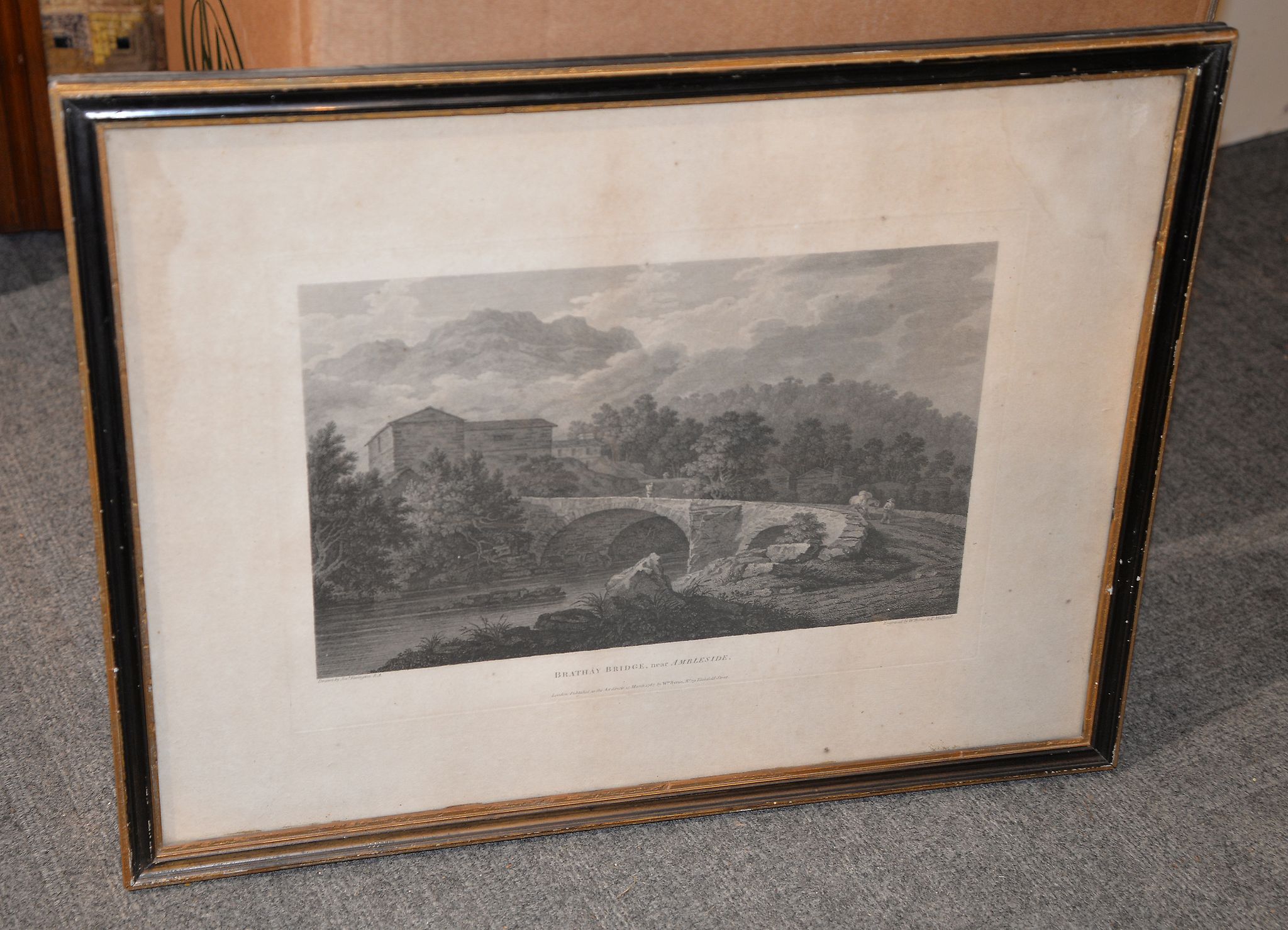 Joseph Farrington engraved W. Bryne and T. Medland Braithay Bridge near Ambleside & a companion, a