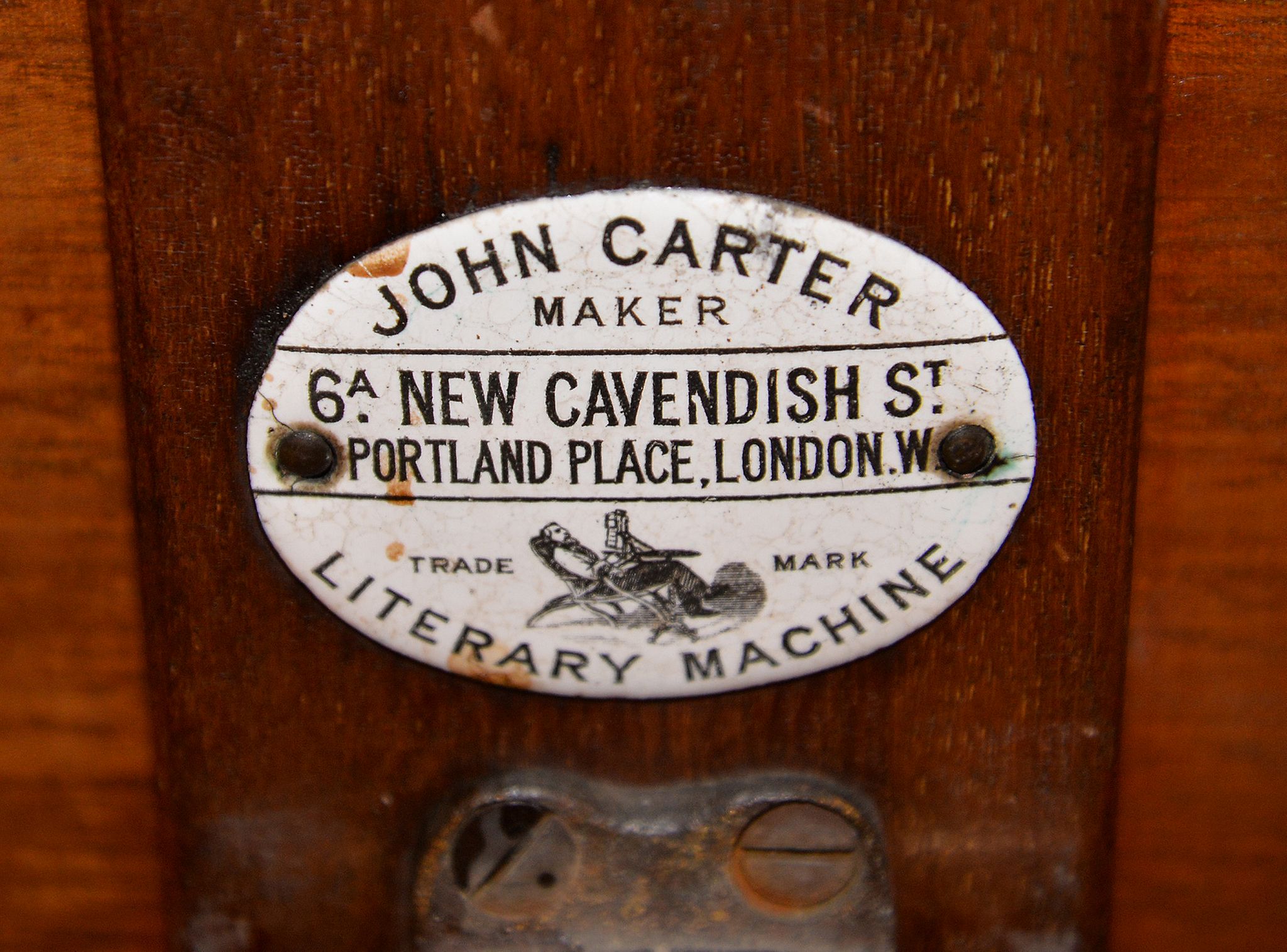 A Carter's patent reading table, with enamel label to rear, and another similar probably by the same - Image 2 of 2