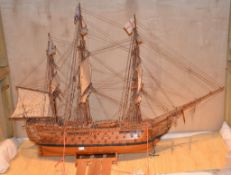 A fully rigged and scratch-built model of HMS Victory, approx. 110cm in length Provenance: Hall