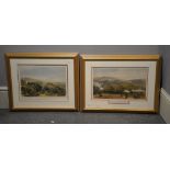 After William Simpson Three framed and glazed Crimean war prints each 33 x 43cm. (9 x 17in.)