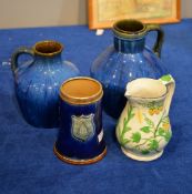 A Royal Doulton stoneware silver mounted spill vase shooting award for the Birmingham Small Arms