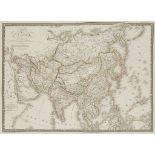 Brue (Adrien Hubert) Carte de l'Asie, general map of the continent, along with 4 other maps of