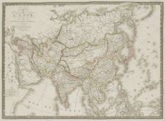 Brue (Adrien Hubert) Carte de l'Asie, general map of the continent, along with 4 other maps of