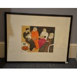 Paula St (20th century), Breastfeeding, coloured print, signed and dated 05, lower right, numbered