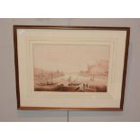 English school, 19th century River landscape Watercolour 24 x 36cm. (9 1/2 x 14in.)