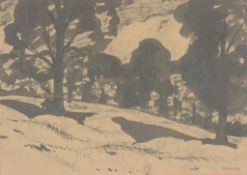 Alfred Thornton (1863-1939) Water Lane Ink on paper Signed, lower right Image: 23.7 x 33.3cm (9 1/